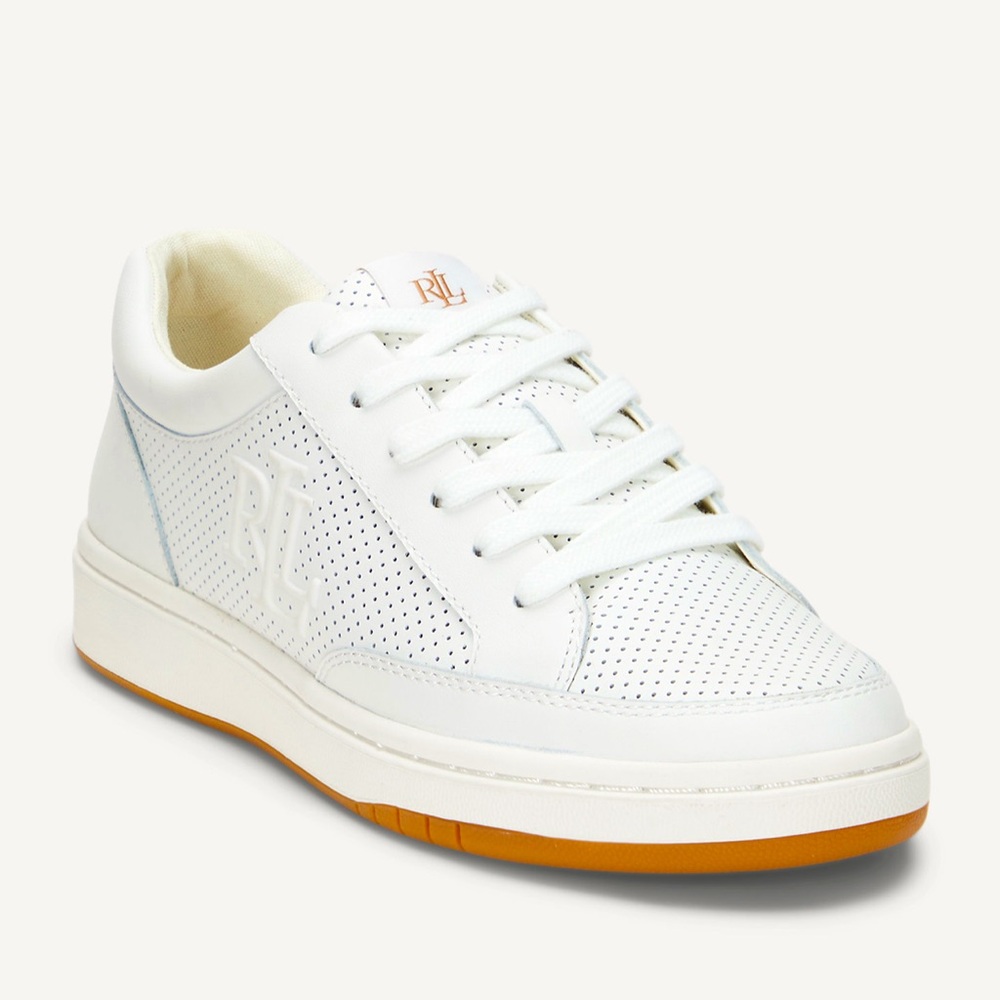 RALPH LAUREN Hailey Vi Perforated Leather Sneaker